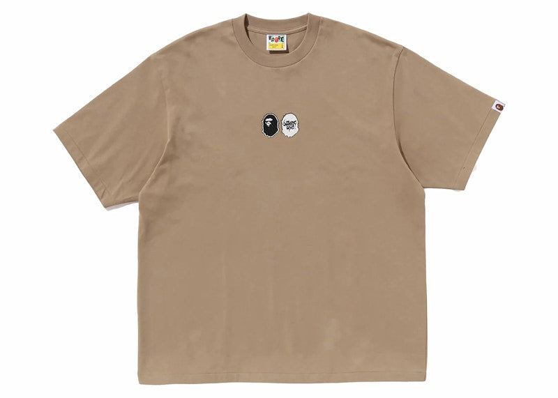 BAPE Mad Ape Graphic Logo Relaxed Fit Tee Beige