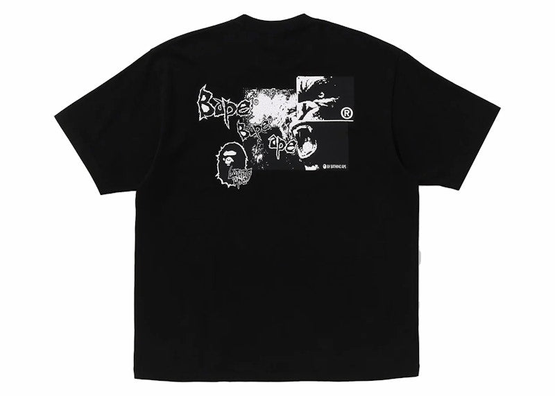 BAPE Mad Ape Graphic Logo Relaxed Fit Tee Black
