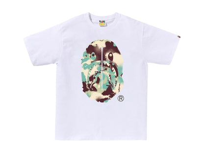 BAPE Map Camo Ape Head Shark Tee White/Multicolor