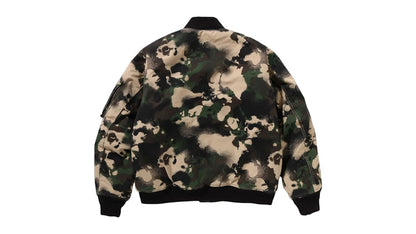 BAPE Map Camo Bomber Jacket Green