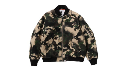 BAPE Map Camo Bomber Jacket Green
