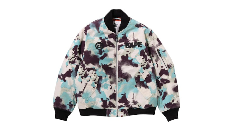 BAPE Map Camo Bomber Jacket Multi