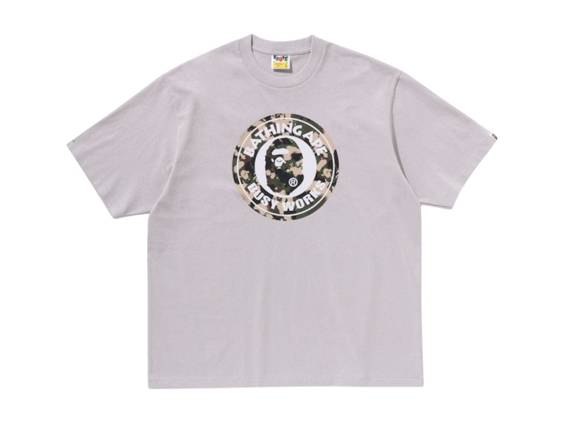 BAPE Map Camo Busy Works Relaxed Fit Tee Gray