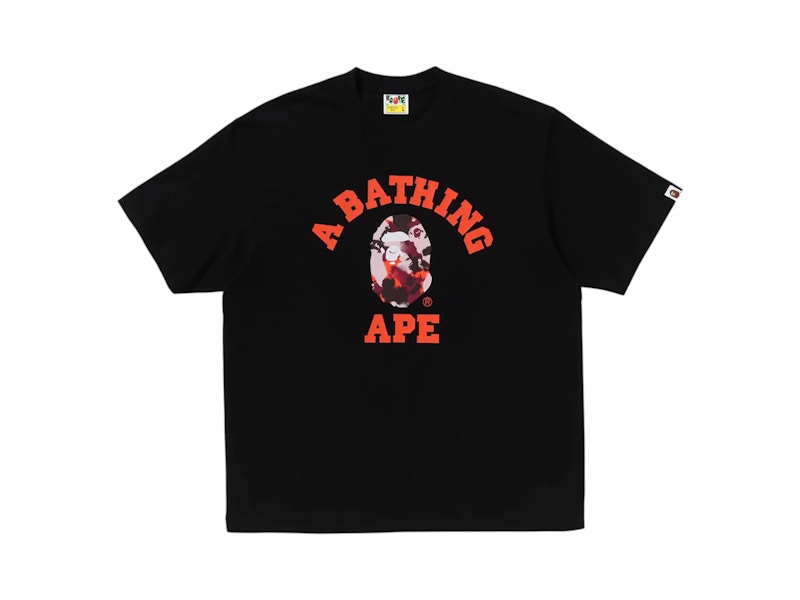 BAPE Map Camo College Relaxed Fit Tee Black