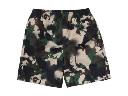 BAPE Map Camo Regular Fit Beach Shorts Green
