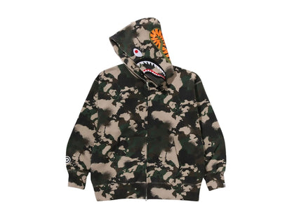 BAPE Map Camo Shark Full Zip Hoodie Green