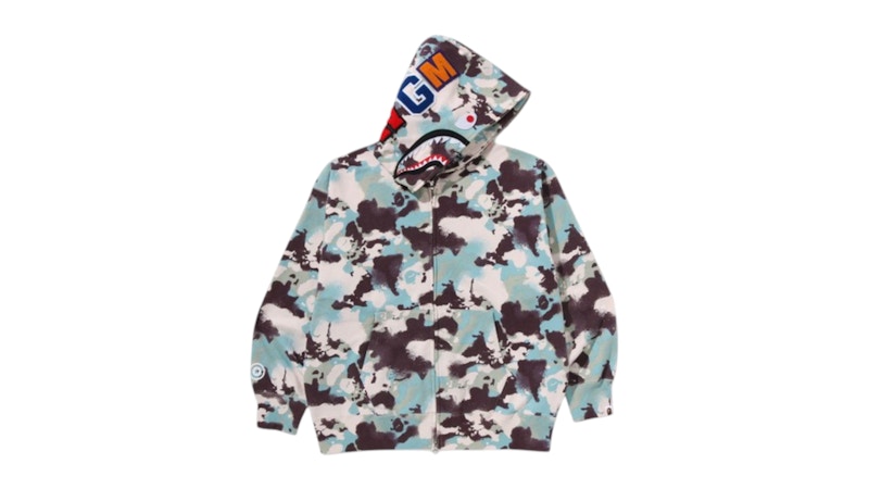 BAPE Map Camo Shark Relaxed Fit Full Zip Hoodie Multi