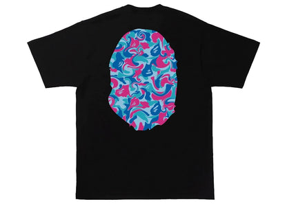 BAPE Marble Camo Big Ape Head Tee Black