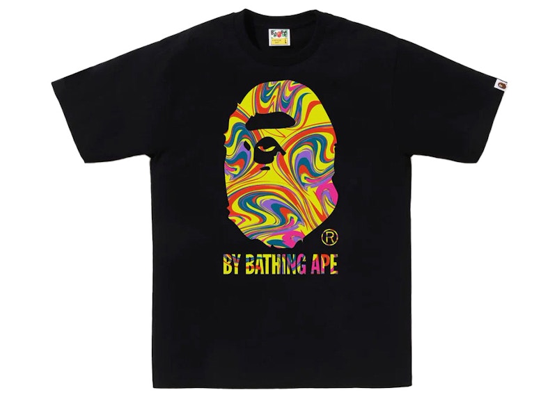 BAPE Marbling By Bathing Ape Tee Black