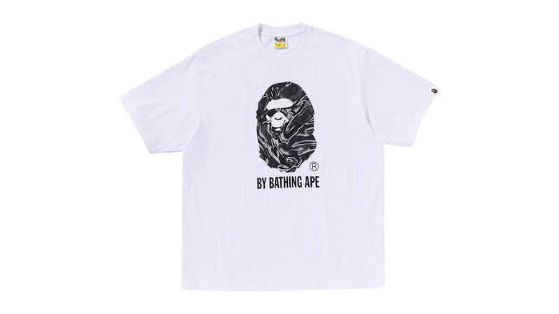 BAPE Marbling Camo By Bathing Ape Relaxed Fit Tee White