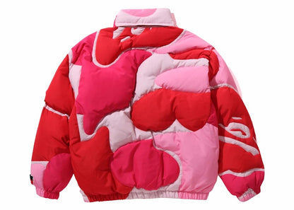 BAPE Mega ABC Camo Detachable Hoodie Puffer Down Jacket Pink
