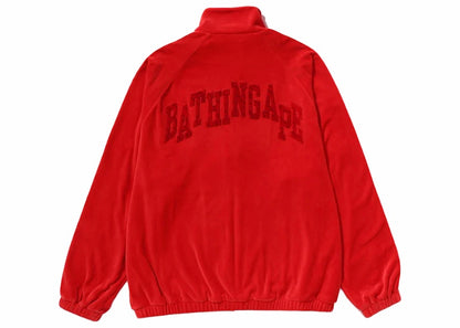 BAPE Metal Logo Pin Track Jacket Red