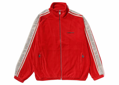 BAPE Metal Logo Pin Track Jacket Red