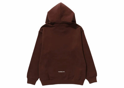 BAPE Metal One Point Full Zip Hoodie Brown