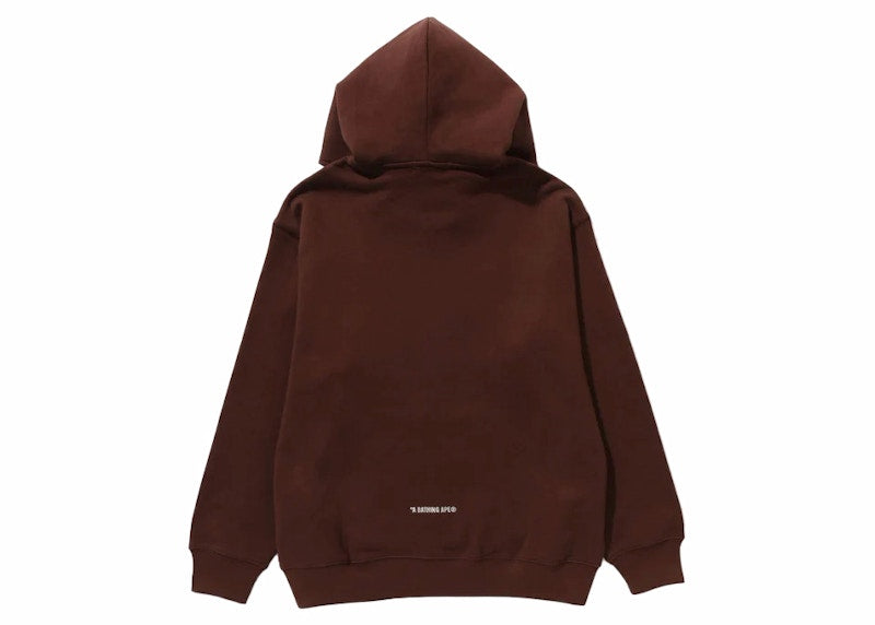BAPE Metal One Point Full Zip Hoodie Brown