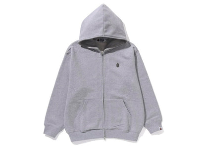 BAPE Metal One Point Full Zip Hoodie Gray