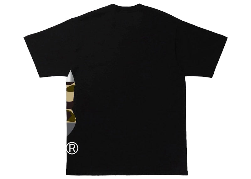 BAPE Military Crazy Side Big Ape Head Tee Black