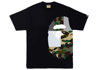 BAPE Military Crazy Side Big Ape Head Tee Black