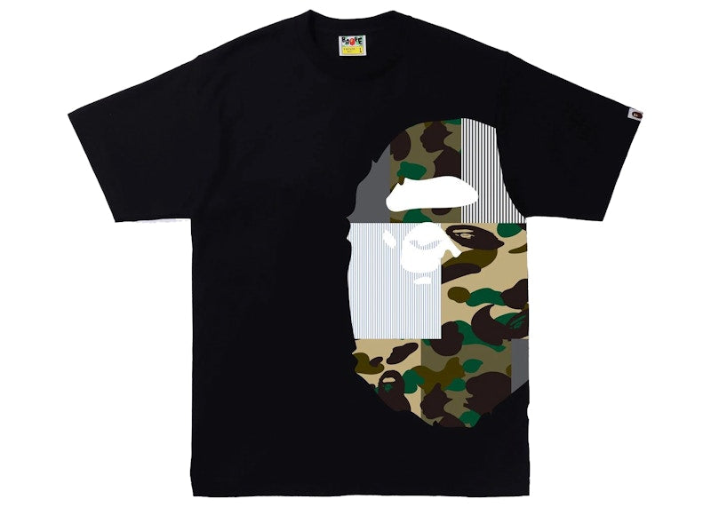 BAPE Military Crazy Side Big Ape Head Tee Black