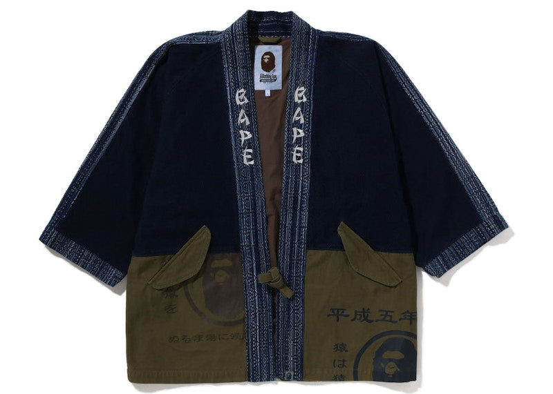 BAPE Military Kimono Jacket Indigo Khaki