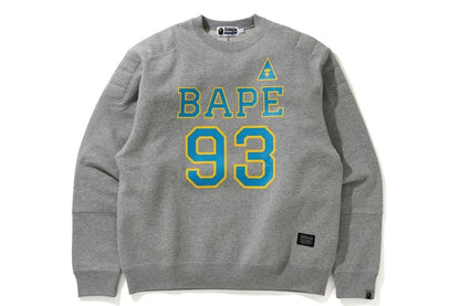 BAPE Military Padded Relaxed Fit Crewneck Gray