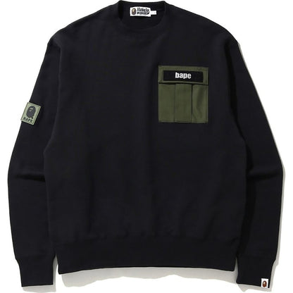 BAPE Military Pocket Relaxed Crewneck Black