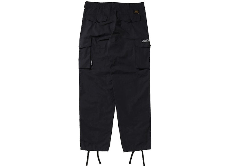 BAPE Military Wide Cargo Pants Black