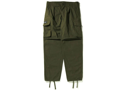 BAPE Military Wide Cargo Pants Olivedrab