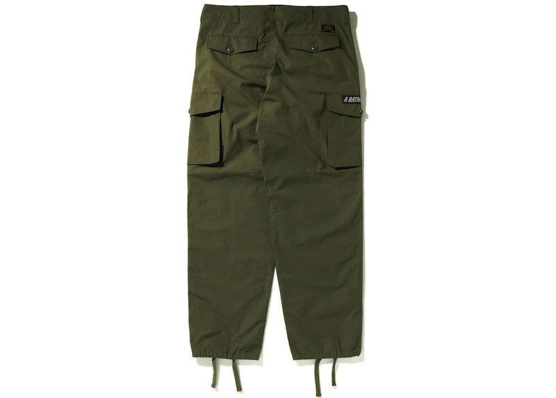 BAPE Military Wide Cargo Pants Olivedrab