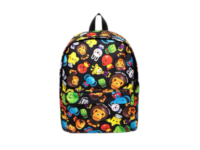 BAPE Milo 3D All Print Pattern Medium Backpack Black