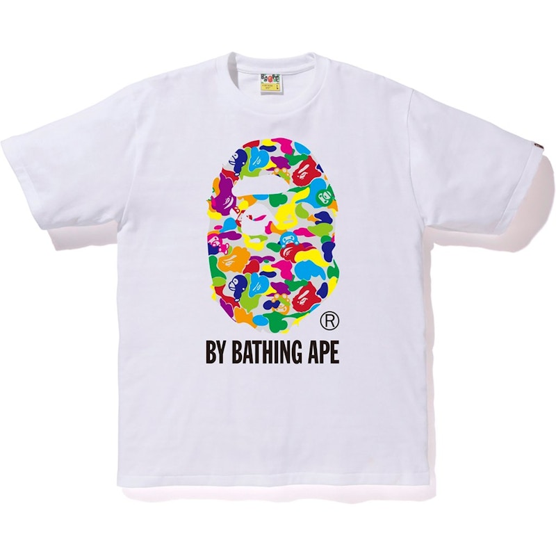 BAPE Milo ABC Multi By Bathing Tee White
