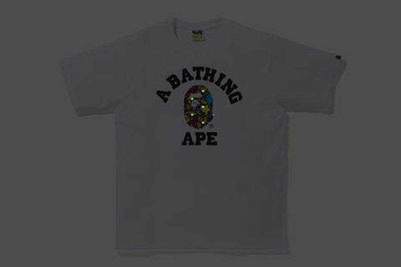 BAPE Milo Banana Pool College T-shirt White