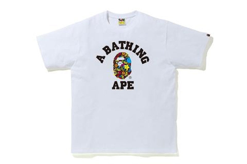 BAPE Milo Banana Pool College T-shirt White