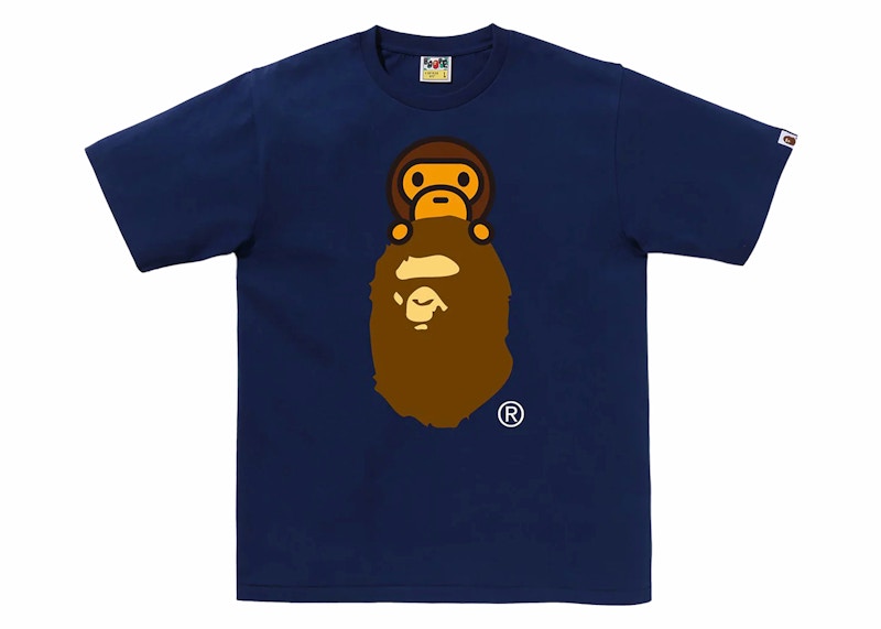BAPE Milo On Ape Head Tee Navy