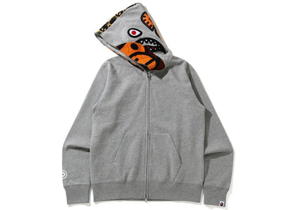 BAPE Milo Shark Full Zip Hoodie Gray