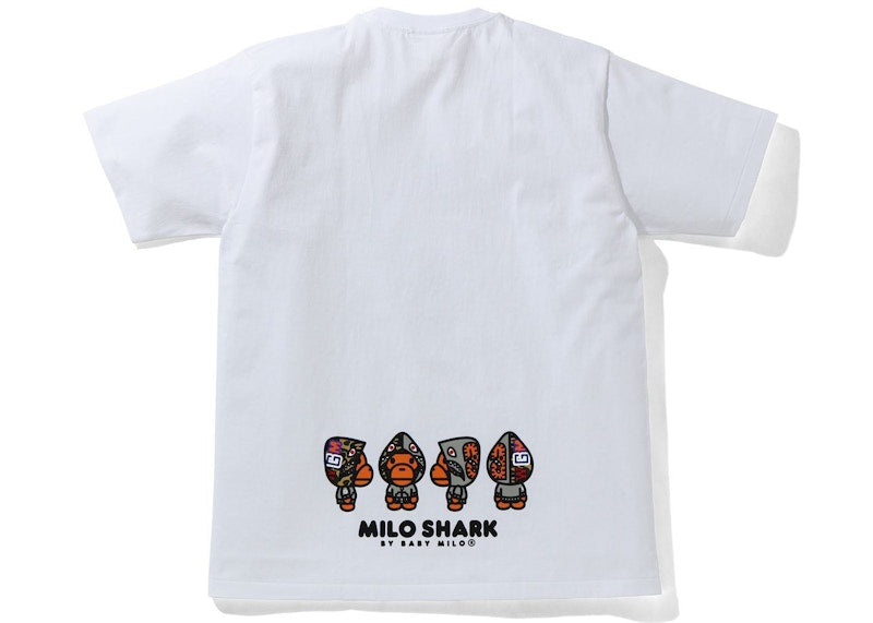 BAPE Milo Shark Tee White/Gray