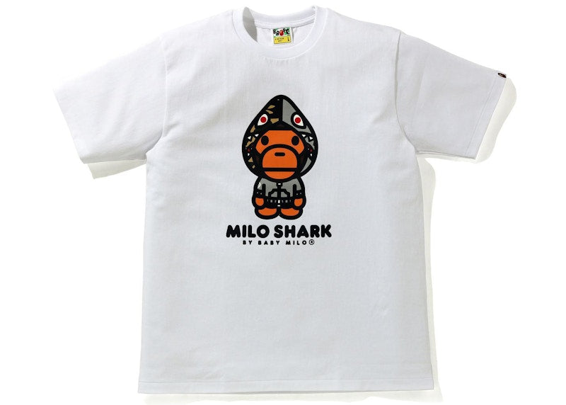 BAPE Milo Shark Tee White/Gray