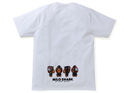 BAPE Milo Shark Tee White/Navy