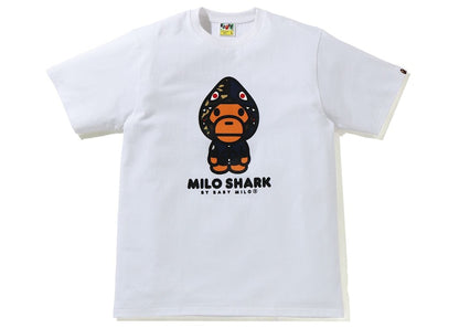 BAPE Milo Shark Tee White/Navy