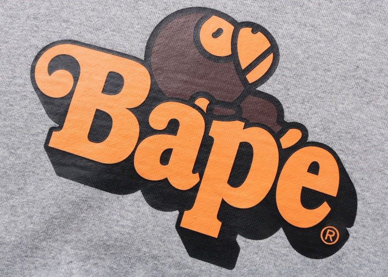 BAPE Milo on Bape Relaxed Fit Pullover Hoodie Gray