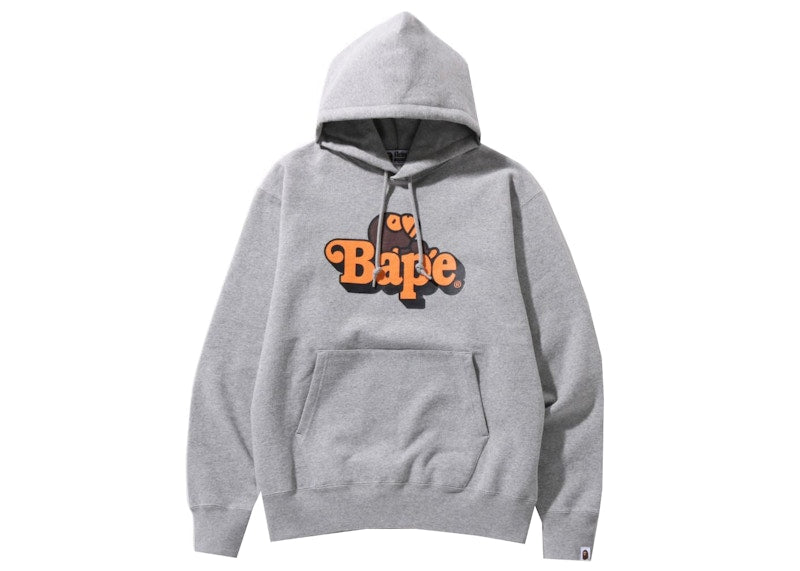 BAPE Milo on Bape Relaxed Fit Pullover Hoodie Gray