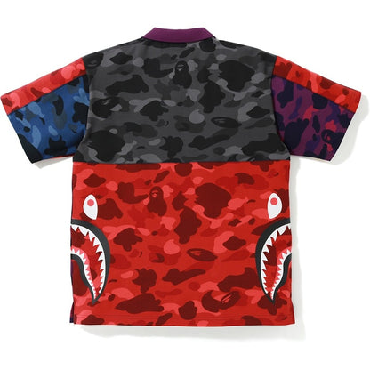 BAPE Mix Camo Relaxed Side Shark Polo Multi