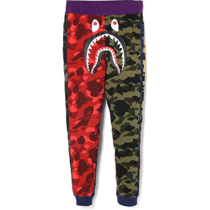BAPE Mix Camo Shark Crazy Slim Sweat Pants Multi