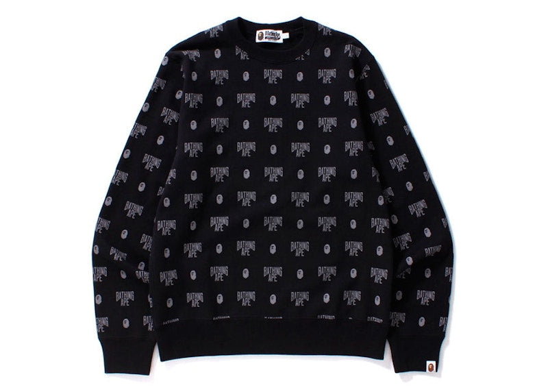 BAPE Monogram Crewneck Black