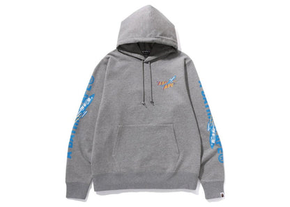 BAPE Moon Ape Head Pullover Hoodie Gray