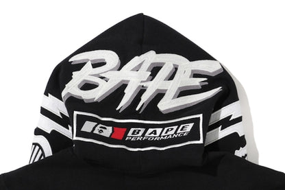 BAPE Motor Sport Full Zip Hoodie Black