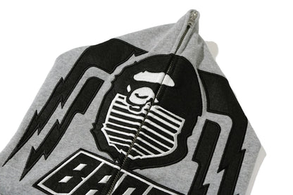 BAPE Motor Sport Full Zip Hoodie Grey