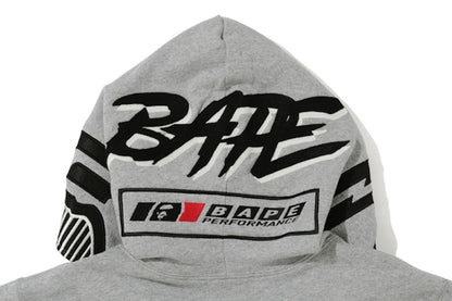 BAPE Motor Sport Full Zip Hoodie Grey