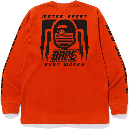 BAPE Motor Sport L/S Tee Orange
