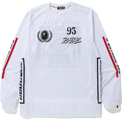 BAPE Motor Sport L/S Tee White